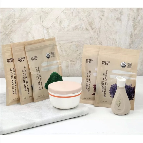 Kit DIY Masques Visage Rajeunissants Oleum Vera - Neuf, Fabrication Italie, Pour Soin Maison Personnalisé